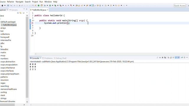 01.Hello world Program in Java using Eclipse смотреть онлайн