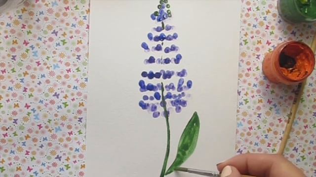Как нарисовать ЛЮПИН поэтапно. Рисуем ватными палочками смотреть онлайн