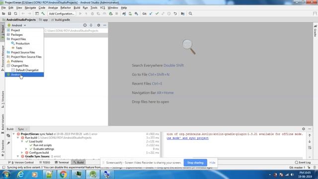 Build.gradle(Module: App) Not Found  In Android Studio Project