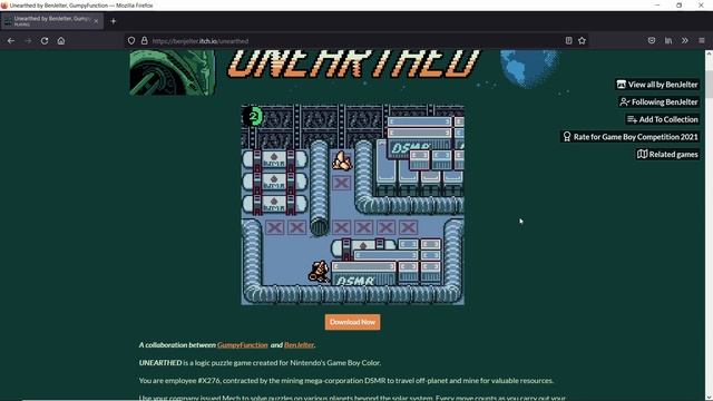 Playing Unearthed - Another Epic GB Studio Game смотреть онлайн