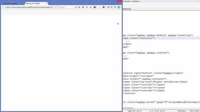 Bootstrap Tutorial For Beginners 4 - Creating Responsive Navbar with Dropdown Menus Part 1 смотреть онлайн