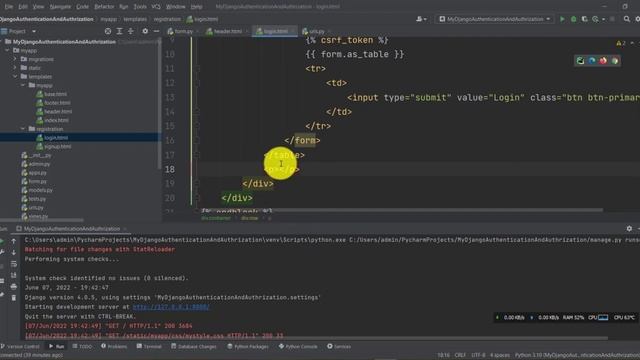 Simple Authentication And Authorization Django | login and logout in Django | Signup in Django смотреть онлайн