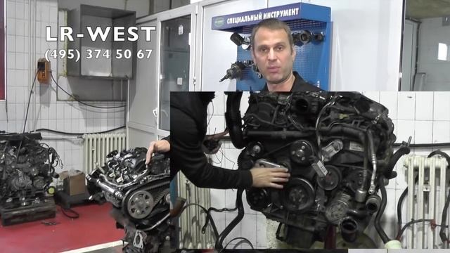 Замена ремня ГРМ на дизельном двигателе 3.0 TD Ленд Ровер Дискавери 4, Рендж Ровер Спорт. смотреть онлайн