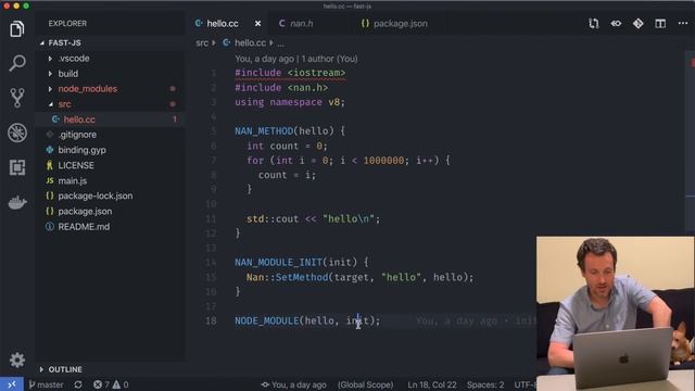 Use C++ in NodeJS смотреть онлайн