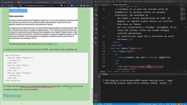 Angular Curso: 113 Creación de Pestañas con mat-tab-group y mat-tab de Angular Material смотреть онлайн