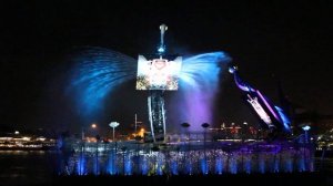 Шоу танцующих кранов, остров Сентоза, Сингапур. Crane Dance Full Show at Sentosa, Singapore