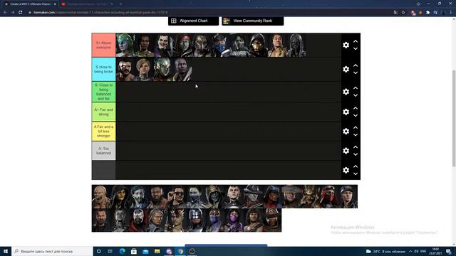 Mortal Kombat 11 Финальный Тир лист  NerOo007