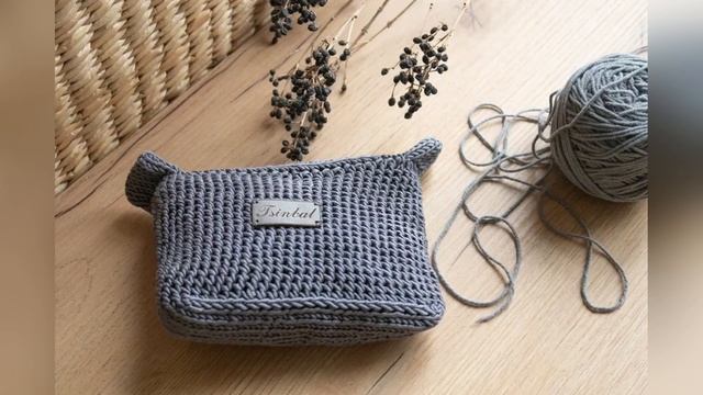 Косметичка спицами / Вязаная косметичка смотреть онлайн