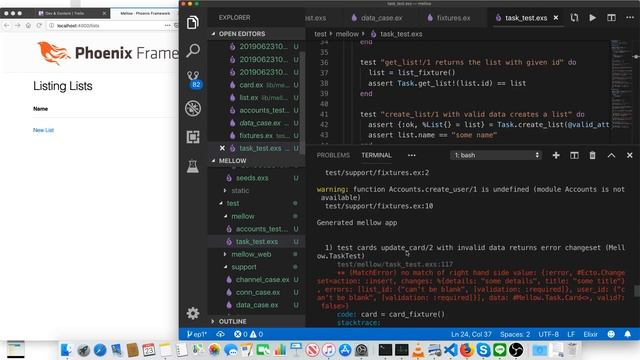 Fixing generated Phoenix tests (Trello clone P1) смотреть онлайн