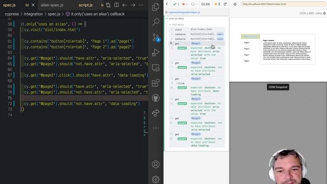Use Cypress Aliases Created With cy.as Command to Access The Page Elements смотреть онлайн