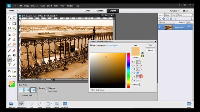 Photoshop Elements Tutorial 06 How To Make a Sepia Photo смотреть онлайн