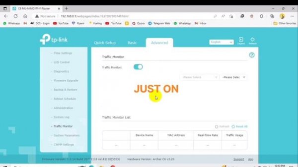 How to Enable Traffic Monitor on TP-Link Archer C6/A6 router | Archer C6/A6 Traffic Statistics | TP