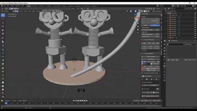 41. Blender Hard Surface. Фигурки из болтов и гаек (Часть3) смотреть онлайн
