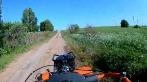 Мотоблок Патриот Урал М и самодельный  прицеп в работе.