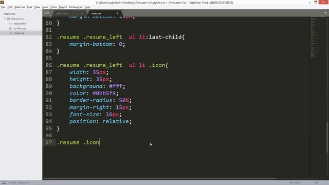 How to create the Resume CV design using HTML and CSS -- Resume Design -- CV Design смотреть онлайн