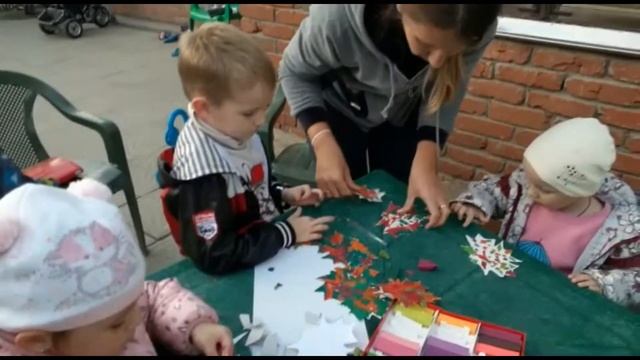 Позитивия 22 10 2020 Осенняя творческая поделка: аппликация и пластилин воспитатель Инна Михайлова