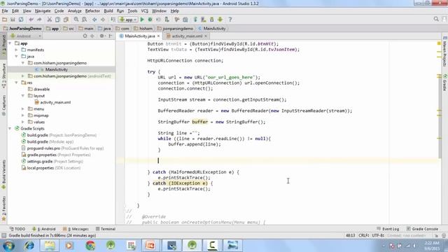 12 - JSON Parsing, Creating a URLConnection - Android Studio смотреть онлайн