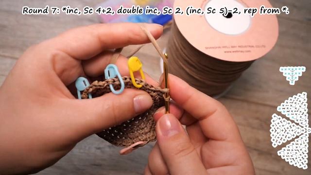 Шляпа с ушками из рафии крючком (часть 1) ? Crochet Sun Hat | Pattern & Tutorial ? смотреть онлайн