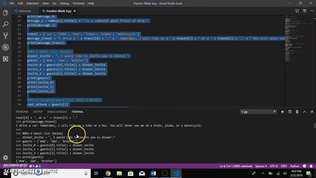 Intro to Python: Week 4; Lists смотреть онлайн