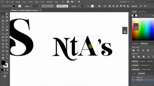HOW TO DESIGN A CHRISTMAS LOGO / Sketch To Vector - Designing a Logo for Santa’s Workshop смотреть онлайн
