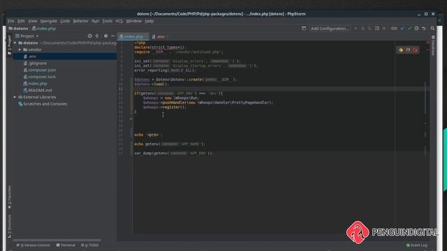 PHP Packages - Dotenv manage PHP application configuration in .env files смотреть онлайн