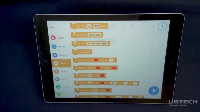 06 Блочное кодирование в приложении JIMU от UBTECH | видеоинструкция смотреть онлайн