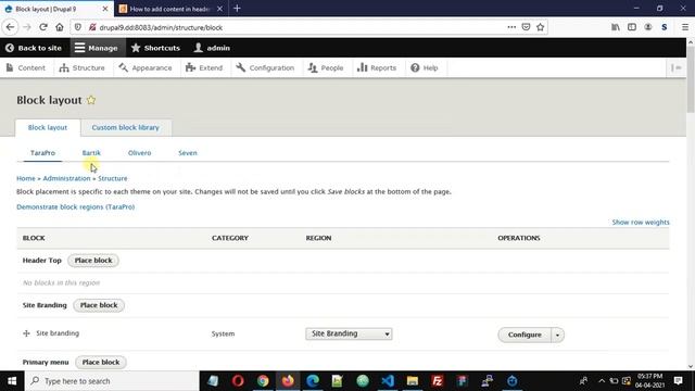 Drupal TaraPro Theme - Create Header Top Contact Info смотреть онлайн
