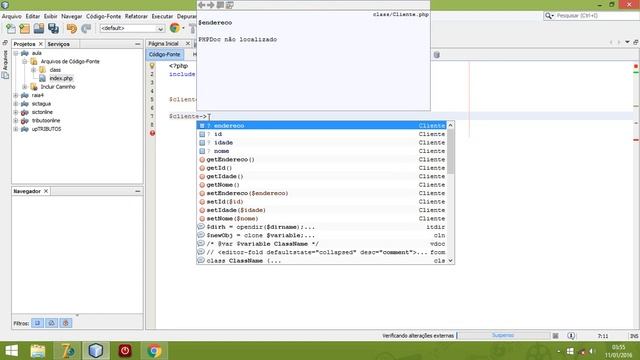 NetBeans e PHP : Programação Orientado Objeto.Como Criar Class. смотреть онлайн