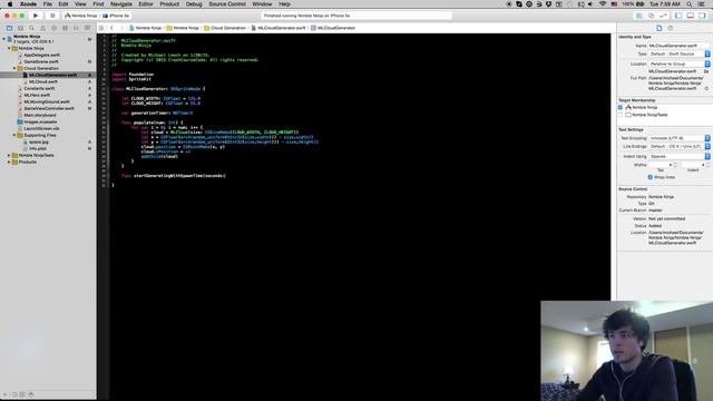 Swift iPhone Game Programming Tutorial - 10 - Backgrounds (optional) and Finishing Cloud Generator смотреть онлайн