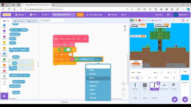How to make 2D Paper Minecraft in Scratch e3 смотреть онлайн