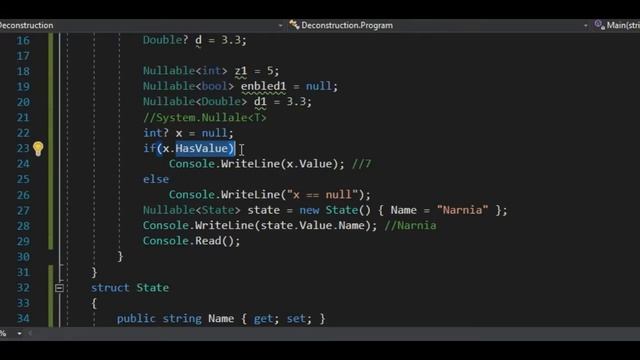 7.8 Nullable -типы C# смотреть онлайн