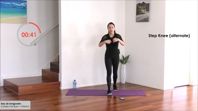 *DAY 26 INVIGORATE ||30 Minute Cardio Beginner HIIT & Stretch (No Jumping)|Effective At Home Cardio смотреть онлайн