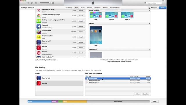 How To Back Up MyChair Database with iTunes смотреть онлайн