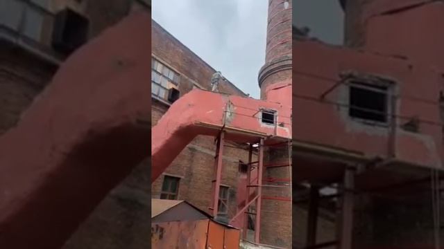 Работы по ремонту дымовых кирпичных труб промышленной котельной ПАО НПО «Искра» г. Пермь. смотреть онлайн