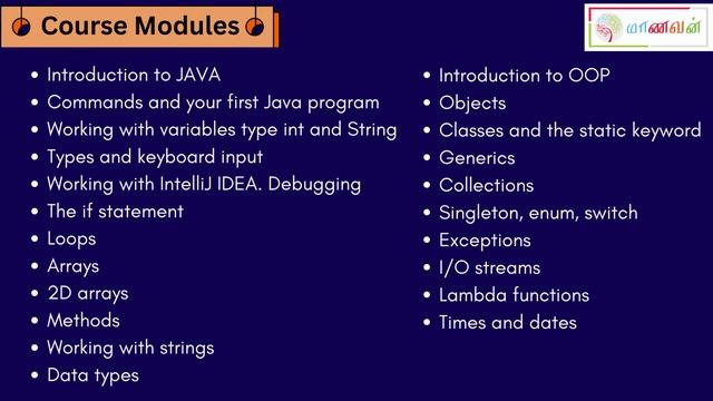 Java Masterclass in Tamil | Java Full Stack Developer Training | Online Class смотреть онлайн