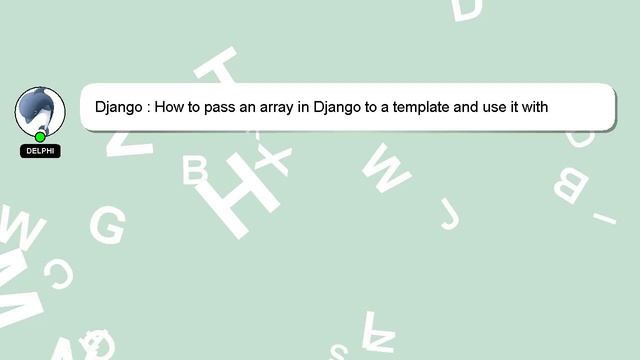 Django : How to pass an array in Django to a template and use it with JavaScript смотреть онлайн