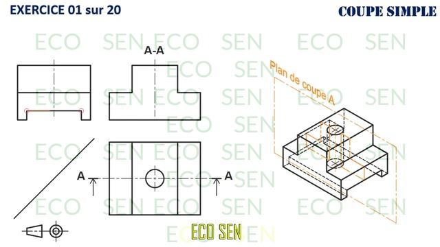 Coupe simple : Exercice 01 sur 20 смотреть онлайн