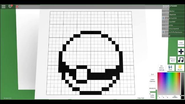 how to draw a pokeball in pixel art creator ROBLOX смотреть онлайн