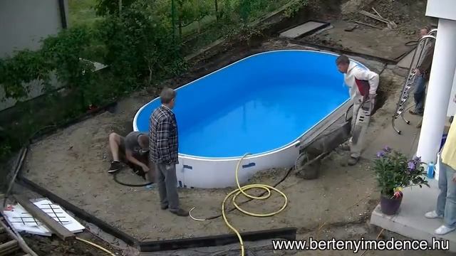 Сборка овального бассейна морозоустойчивого Summer Fun смотреть онлайн