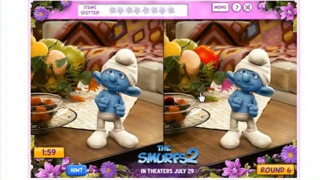 The Smurfes .Игра Отличия от Смурфетты смотреть онлайн
