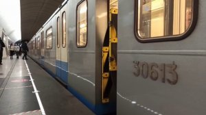 Метро Москва|Станция Петровско - Разумовская прибывает поезд в сторону станции Владыкино серая ветка
