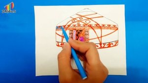 Как нарисовать Юрту/ how to draw Yurt