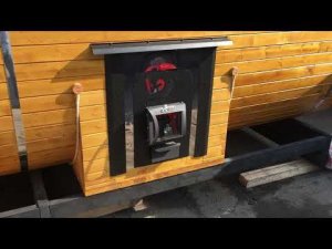 Квадро баня на 2 отделения с боковым входом и топкой с улицы (Мега-2 СВ)