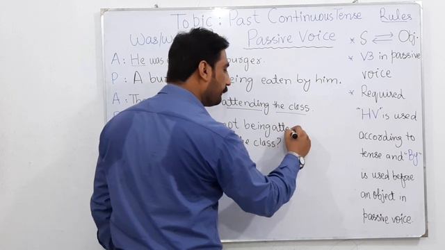 Passive Voice Of Past Continuous Tense|Lecture No. 5|