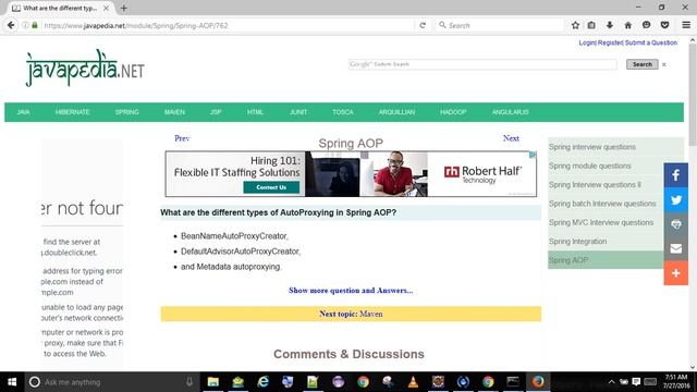What are the different types of AutoProxying in Spring AOP?
| javapedia.net смотреть онлайн