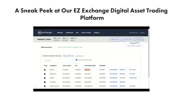 EZ365 - цифровая экосистема. Обзор биржевой платформы EZ Exchange. смотреть онлайн