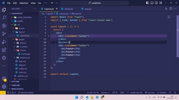 Многостраничный сайт с использованием React Router dom