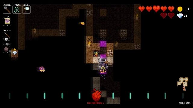 Crypt of the Necrodancer - No Commentary Walkthrough/Playthrough Cadence Stage 1 смотреть онлайн