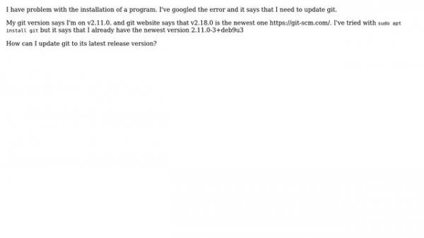 Raspberry Pi: Git not updated