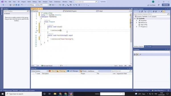 C# Hello World | Hello World Program in Visual Studio 2022 | Hello World C# | C# Hello World Progra